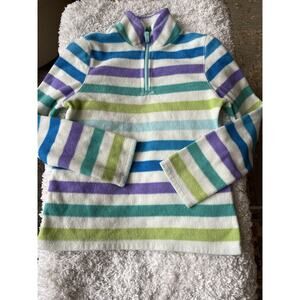 Old Navy Girls Sz. 14 Striped 1/4 Zip Fleece Pullover. Soft. Cute